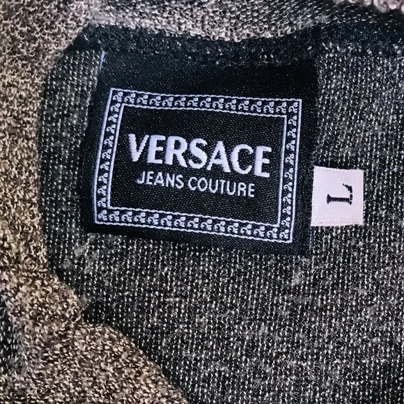 Versace Couture Jeans 90s Medusa Top Textured Long Sleeves Vintage Shirt Sweater - Picture 6 of 15